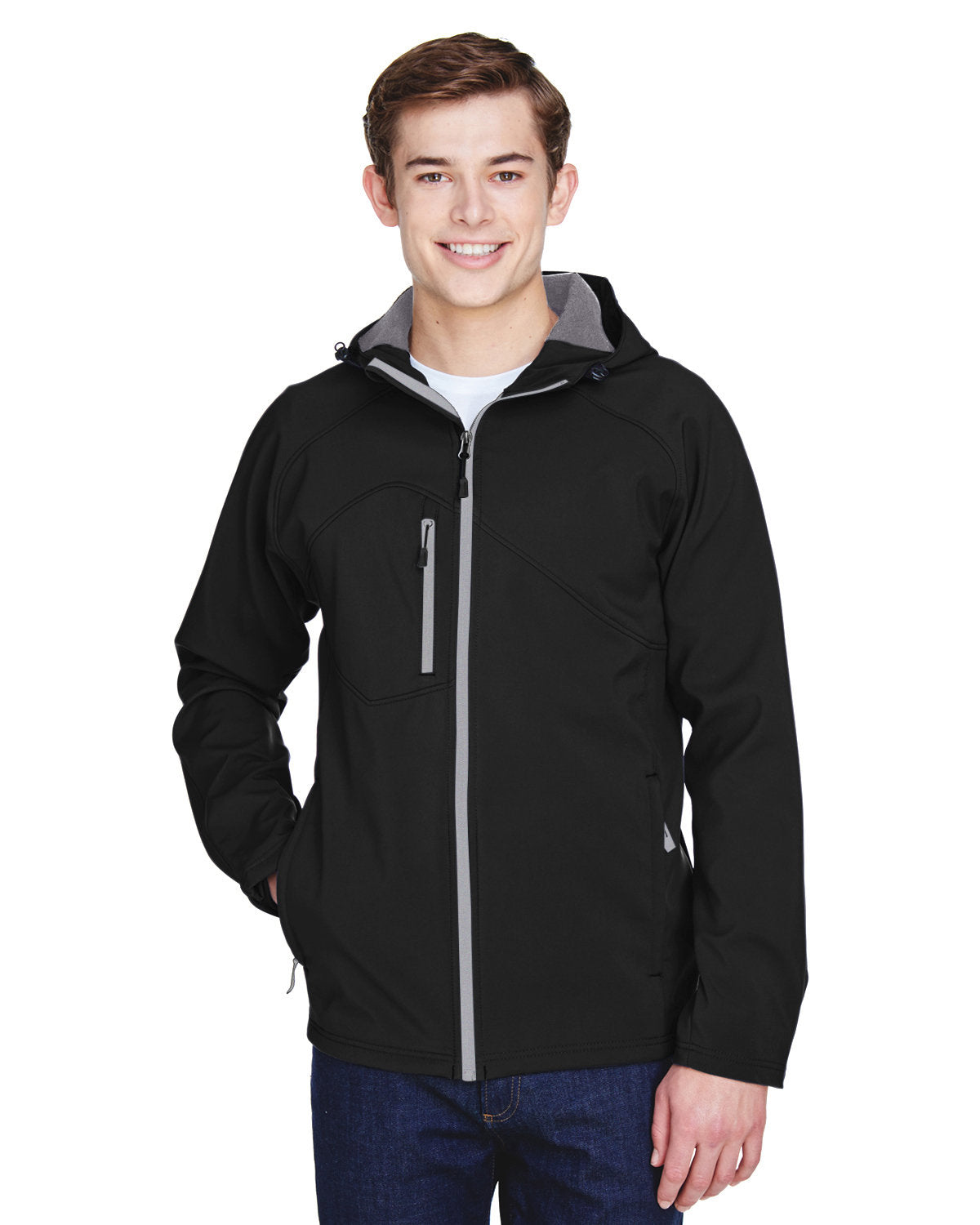 North End 88166 | Men's Prospect Two-Layer Fleece Bonded Soft Shell Hooded Jacket