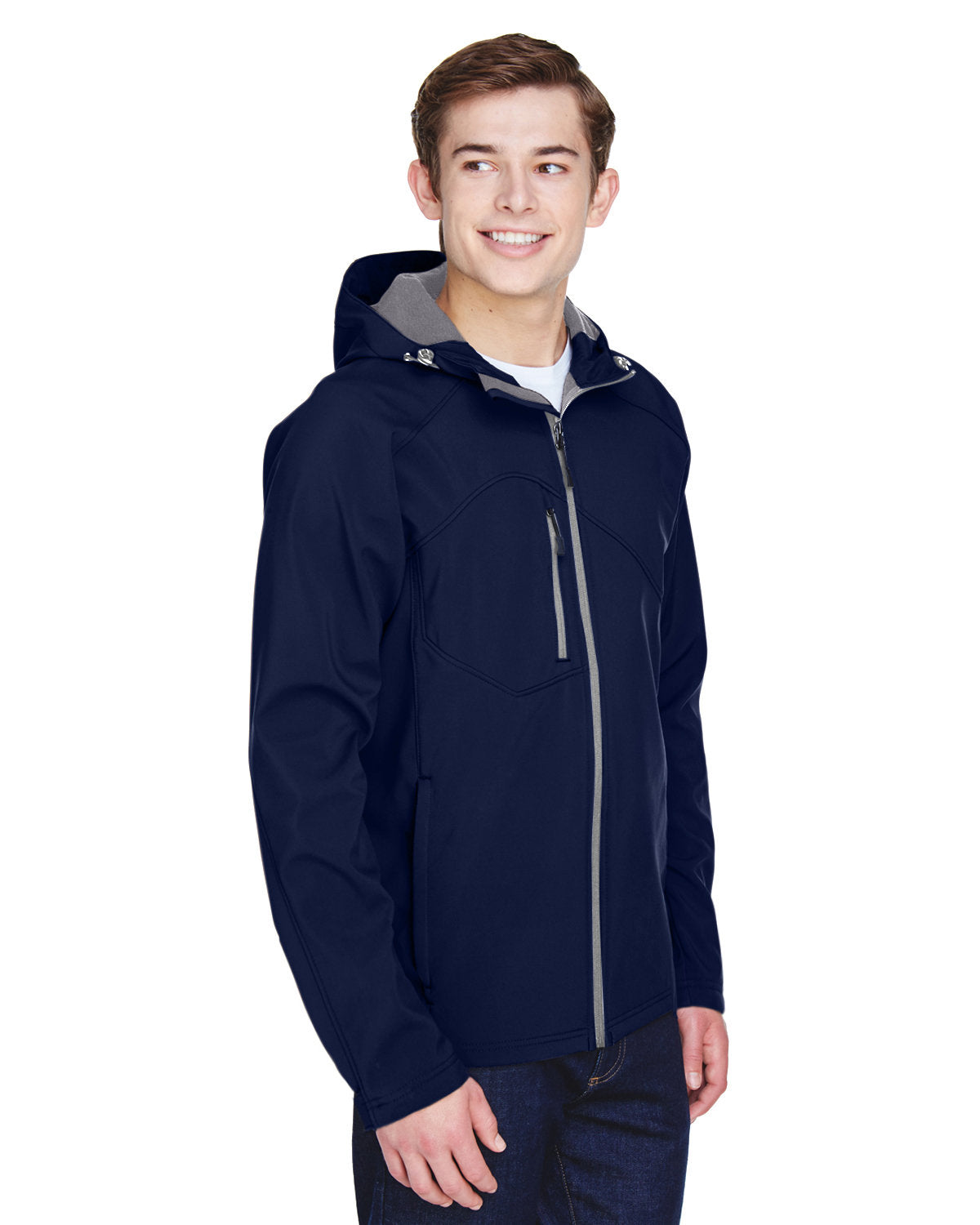 North End 88166 | Men's Prospect Two-Layer Fleece Bonded Soft Shell Hooded Jacket