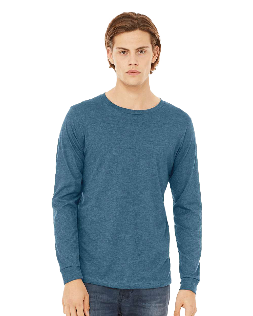 (Bulk) BELLA + CANVAS 3501CVC | Heather CVC Long Sleeve Tee