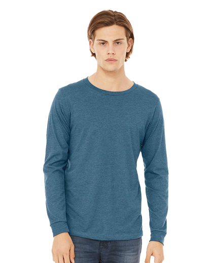 (Bulk) BELLA + CANVAS 3501CVC | Heather CVC Long Sleeve Tee