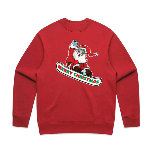 Santa Snowboarder Sweatshirt